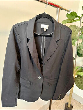 Nordstrom Rack Essential Ponte Blazer Black Blazer XL NWT